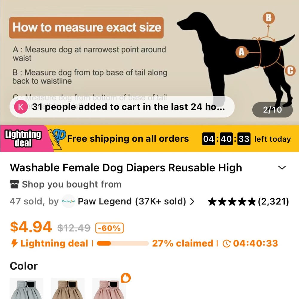 Washable dog panties - Picture 9 of 9